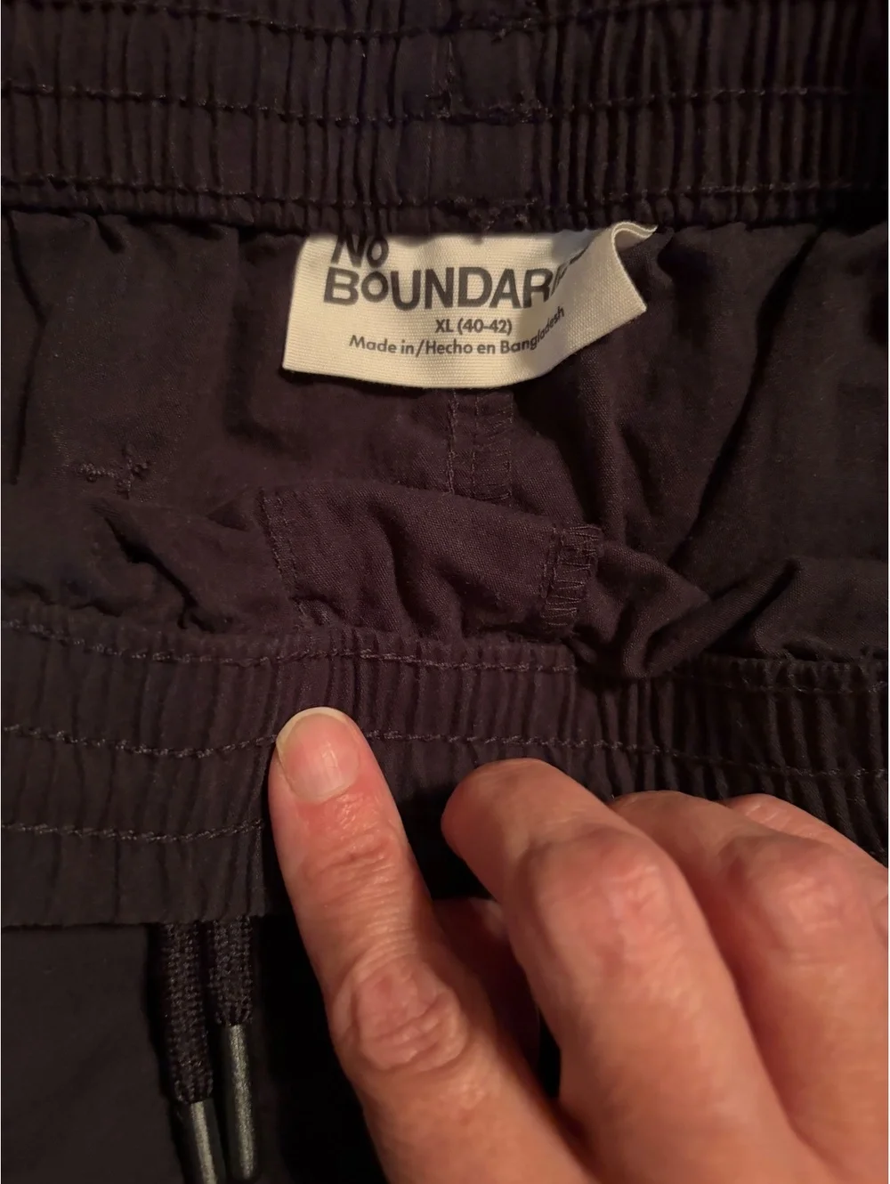 No Boundaries Men's XL Cargo Shorts Black